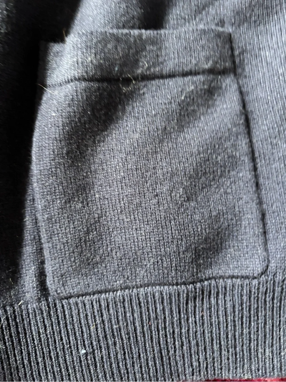 Brooks Brothers Men's large Navy Knit Button-Up Vest with Slate Trim